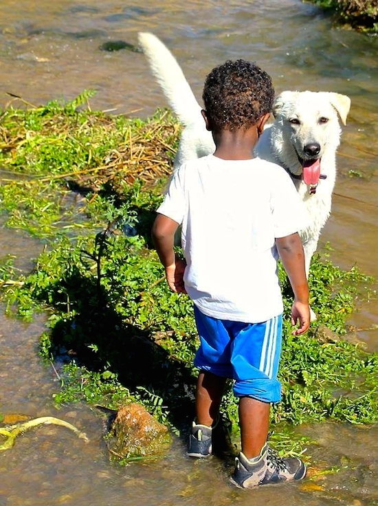 Sofo con su perrito Bruno